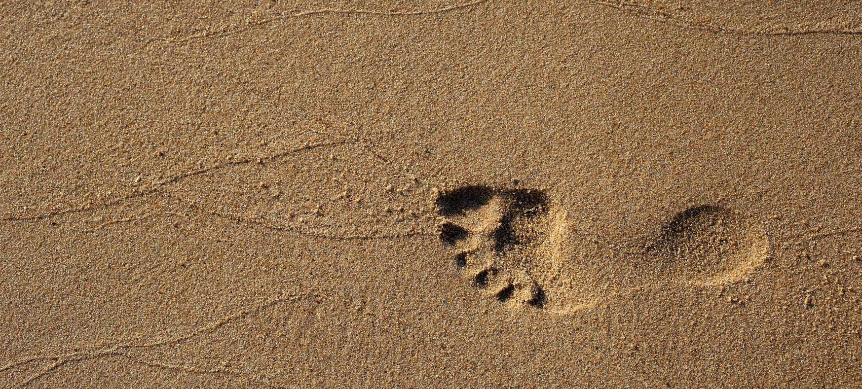 footprint in the sand