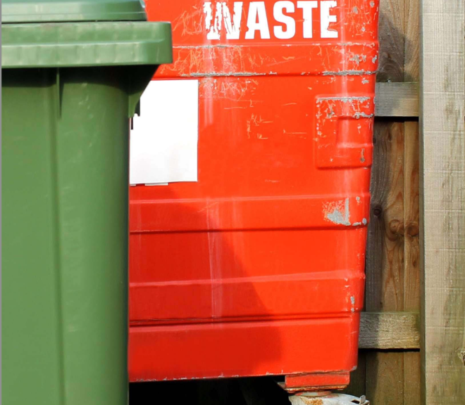 waste bin in a bin store