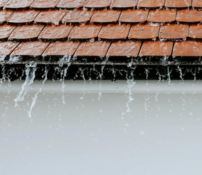 water running off a roof