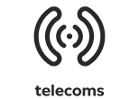black telecoms icon
