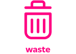 pink waste icon