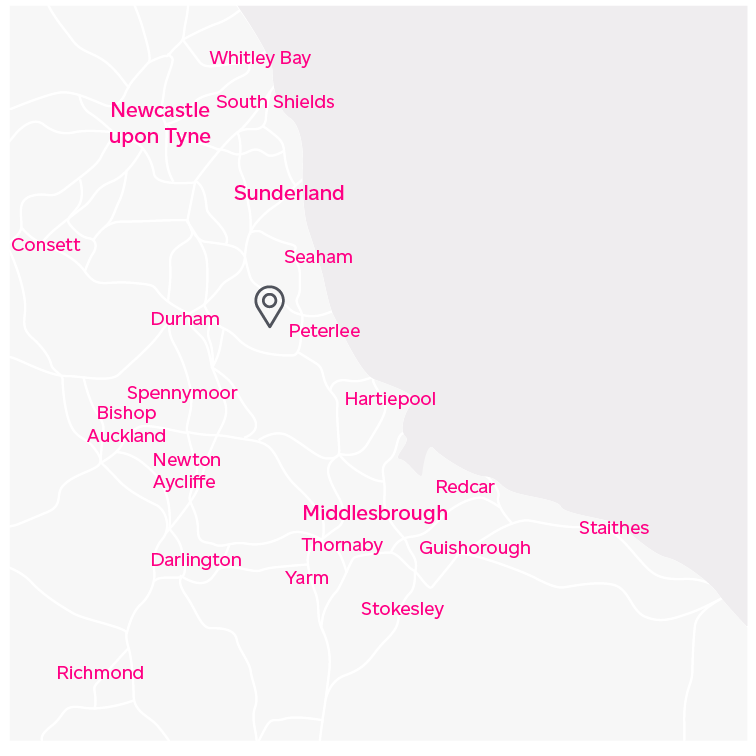 Peterlee Peterlee office map