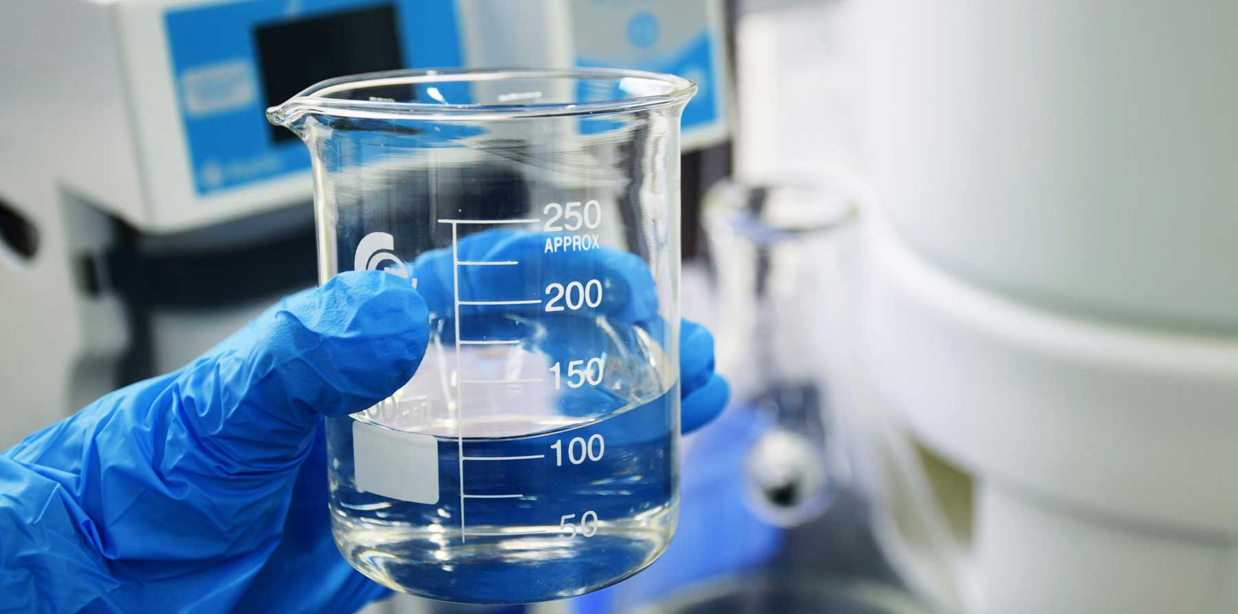 water in a beaker